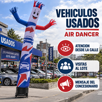 Danseur gonflable publicitaire (Air Dancer) avec souffleur pour concessionnaires automobiles – Promotion extérieure