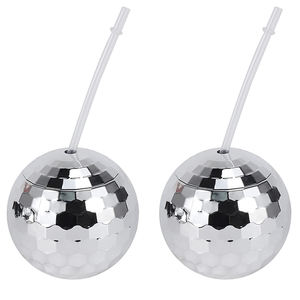 创意20盎司塑料迪斯科球鸡尾酒水杯银色迪斯科球饮水杯夜总会酒吧派对圣诞婚礼 - Product Image 5