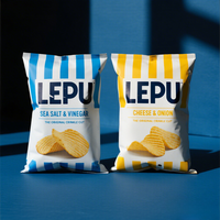 Sachet d'emballage épaissi ondulé pour chips, scellé, anti-humidité et anti-écrasement, pour snacks soufflés