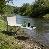 Table pliante en plastique pour l'extérieur, petite, portable, pour pique-nique, camping, avec pieds pliables, vente en gros