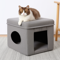 Bailey fournisseur meubles de salon pour animaux de compagnie pliable intérieur bouche chaise de rangement grotte maison chat chien pouf