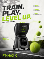 Máquina de Tenis Inteligente PT-MAX C, Lanzador de Pelotas de Pádel con Múltiples Ejercicios, Alimentador Automático, Control Remoto y Aplicación para Exteriores