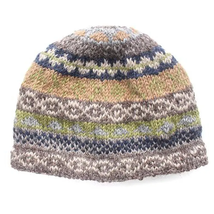 Winter Pure Handmade Warm Hats Multicolored Woolen Winter Sherpa Caps