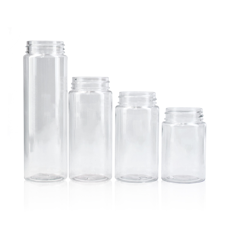 Low Moq 1000ml 500ml 300ml Stock PET Clear Plastic Flower Concentrate Jar Fresh Cream Plastic Jar With Lids