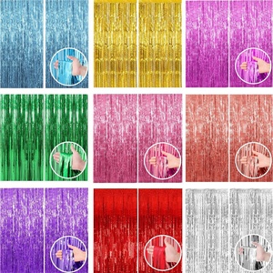 Rideaux de fond en feuille <span class=keywords><strong>métallique</strong></span> <span class=keywords><strong>à</strong></span> franges de haute qualité pour la décoration de scène de la Saint-Valentin, Noël, anniversaire, mariage et événements - Product Image 6