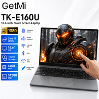 Ordinateur portable de bureau OEM 15,6 pouces FHD IPS avec écran tactile sensible, processeur Intel Core I5 6200U, 16 Go de RAM, 512 Go de SSD, design métallique