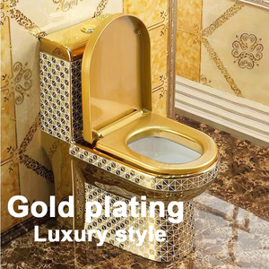 Inodoro De Color Dorado Dụng Cụ Vệ Sinh Cao Cấp Một Mảnh Nhà Vệ Sinh Bằng Gốm Màu Vàng Cho Phòng Tắm - Product Image 3