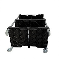 Chariot à outils roulant léger à 3 niveaux avec deux poignées pour garage et atelier