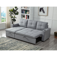 Sofá Cama Individual Moderno en Forma de L, Sofá Cama Plegable, Sofá Convertible en Cama