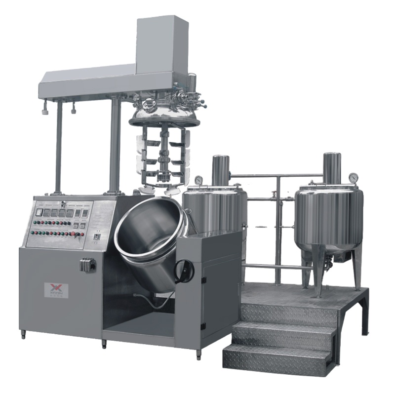 Косметический химический шампунь, зубная паста, лосьон, крем, производственная линия, оборудование, вакуумный миксер, эмульгирующая гомогенизатор