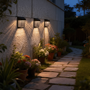 Lámpara Solar LED Cuadrada para Cercas, Luces Exteriores Impermeables IP54, Aplique de Pared Negro para Jardín, Patio, Hotel, Villa, Decoración - Product Image 1