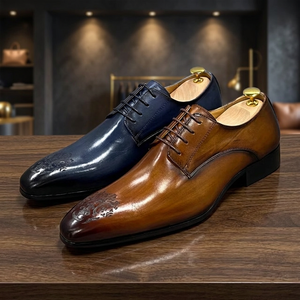 Chaussures Oxford en cuir véritable de vachette de haute qualité à bout pointu Dreamy Stark, pour homme, pour affaires, soirée, motif floral - Product Image 3
