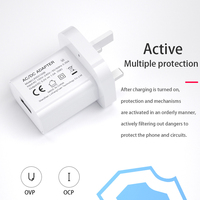 Chargeur mural USB 5V 1A 5W Shenzhen Lvxiangyuan, prise UK, certifié CE UKCA, chargeur de batterie au lithium pour écouteurs, appareil photo