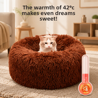 Coussin pour animaux de compagnie, super doux, moderne, respirant, rond, lavable, confortable, portable, chaud, toutes saisons, pour chien et chat, meilleur prix