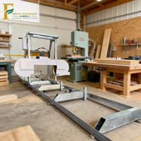 Mesin Gergaji Pita Horizontal Bensin 9hp Tough Build untuk Pengolahan Kayu Keras dan Kayu Lunak, Performa Segala Cuaca, Peralatan Pertukangan Kayu