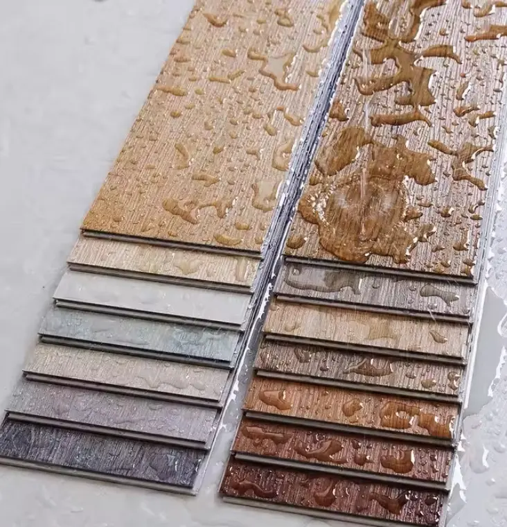 Adesivo de piso de vinil de luxo à prova d'água Lvt autoadesivo traseiro seco para pisos de PVC azulejos de vinil