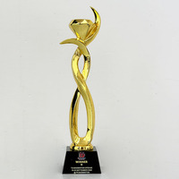Trofeo de Resina con Cristal, Oro, Plata y Cobre, Premios de Reconocimiento con Diamantes MH-T66