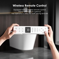 Nouvelle Conception de Toilettes Murales Intelligentes à Cuvette Suspendue sans Bride avec Capteur Intelligent, Télécommande et Chasse d'Eau Automatique