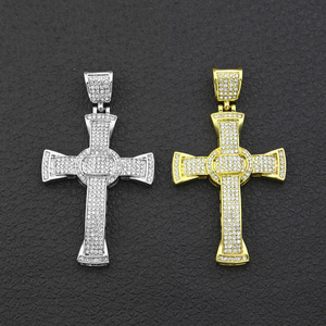 Hip Hop Classic <b>Cross</b> Pendant Necklace Men's Hip Hop Necklace Hiphop - Product Image 2