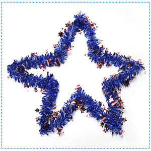 Guirlande patriotique du 4 juillet, rouge, blanc, bleu, paillettes métalliques épaisses, guirlande de paillettes sur mesure, décoration pour la fête de l'Indépendance - Product Image 6