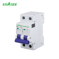 Disjoncteur électrique 10kA sur rail DIN, disjoncteur miniature bipolaire (2P) 16A 20A 63A
