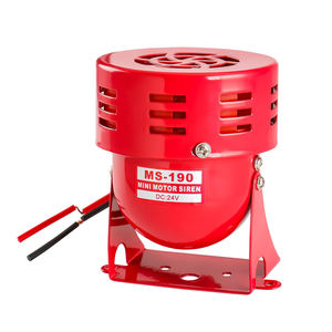 ไซเรนมินิโลหะสีแดง 12V DC 24V DC 220V AC 110V AC สำหรับเตือนภัยอุตสาหกรรม ป้องกันการโจรกรรม รุ่น MS-190 - Product Image 2