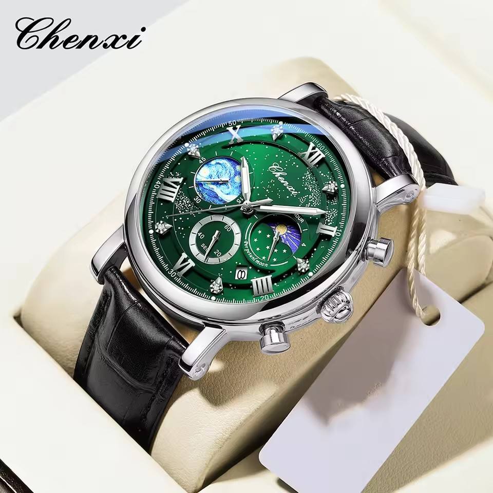 Top Brand Chenxi 972 Men's Waterproof Watch Multifunctional Stop