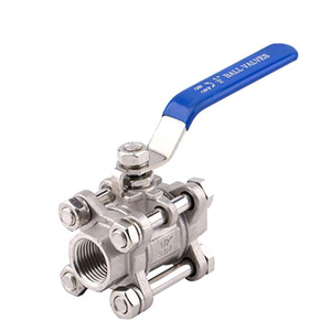 Válvula de Bola Manual de 3 Piezas de Acero Inoxidable 304/316 de 1/2 a 4 Pulgadas, 1000WOG CF8M, de 2 Vías para Agua - Product Image 5