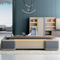 Bureau de direction contemporain haut de gamme Liyu, pour bureau à domicile ou usage commercial, en bois durable avec quincaillerie de haute qualité