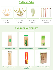 Heat Resistance <strong>Wooden</strong> Sticksskewers 15 25 35 45Cm Long Bamboo Nautral <strong>Skewers</strong> for Sugar Gourd - Product Image 4