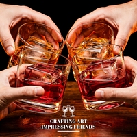 BHD Silicone 2 cavités grand plateau à glaçons en cristal de whisky à fusion lente moule à glaçons carré pour refroidir les cocktails