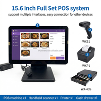 Máquina POS Android de Alto Rendimiento con Ocho Núcleos, Pantalla Táctil LCD IPS de 15.6 Pulgadas, Sistema POS para Pedidos de Comida Rápida e Inventario