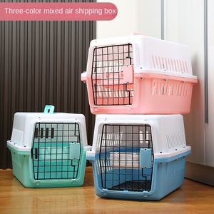 Araba kullanımı için 4 tekerlekli Pet uzay kapsülü ile taşınabilir plastik kedi ve köpek taşıma kafesi - Product Image 4