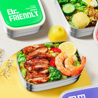 Rechteckige 304 Edelstahl Frischhaltebox mit Luftlöchern Silikon-Dichtung Temperaturdicht Auslaufsicherer Lunchbox-Deckel Modern