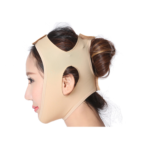 Bandeau amincissant pour le <span class=keywords><strong>visage</strong></span> en coton avec logo personnalisable SJVL, sangle élastique en <span class=keywords><strong>V</strong></span>, tailles S/M/L/XL, pour usage domestique - Product Image 2