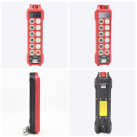 Télécommande radio industrielle étanche IP67 à 10 boutons, à saut de fréquence sécurisé, à vitesse unique, avec verrouillage de sécurité pour grue lourde
