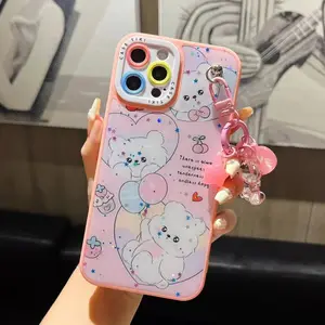 Custom Cute Design Fundas para celulares Exquisite Pupillary Eye Two-in-one Phone Case with decoration for Iphone 15/14
