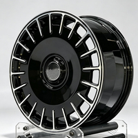 Jantes en alliage forgé personnalisées de 17 à 24 pouces 5x114.3/120/108 Noir brillant Jantes pleines pour Lexus Lincoln MKX Land Rover Defender Chevy