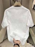 T-shirt décontracté d'été pour homme en coton épais 100 % brodé, design vierge, imprimé tendance, passe-partout