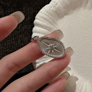 Colgante de Plata de Ley S925 con Estrella Hexagonal de Circonita, Estilo Francés Vintage, Diseño de Nicho, Microincrustaciones, Primeros Colgantes de Diamantes - Product Image 2