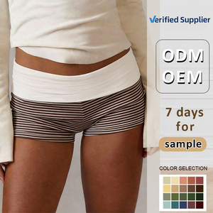 Shorts Micro a Rayas para Mujer, Cintura Baja, Estilo Y2K, Shorts Cortos de Verano - Product Image 1