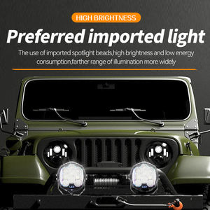 Accessoires automobiles : Phare de travail LED 90W, 7 pouces, faisceau lumineux RGB, 12V, ajustement universel, 6000 lumens, pour camion tout-terrain - Product Image 6