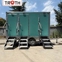 Remorque Sanitaire Portable Truth avec 3 Cabines WC et Douche, Intérieur Personnalisé pour Camping-grounds, Festivals et Flottes de Location