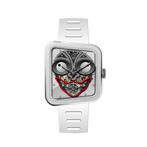 Reloj Mecánico con Diseño de Calavera Alienígena, Caja Poligonal Irregular, Diseño Único, Tendencia de Moda, Reloj de Pulsera Automático con Calavera Extraña - Product Image 2