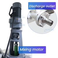 Mélangeurs en plastique PP YETO 100L 500L 800L 1000L 5T avec agitateur, réservoir de mélange pour eau de Javel liquide, réservoir mélangeur en polypropylène anticorrosion