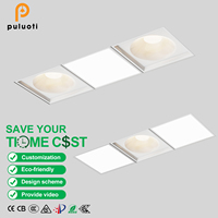 Spot COB carré pré-encadré 8W, faisceau focalisé 36°, aluminium noir fin, IP20, 3000K, lumière chaude, CRI 95, garantie 3 ans, Art