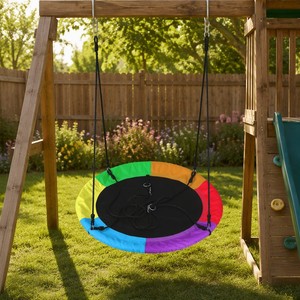 Balançoire d'arbre en tissu Oxford, grande balançoire en tissu de 100 cm avec corde en PE pour enfants, jardin et camping, personnalisable OEM - Product Image 3