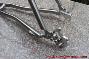 Cuadro de Bicicleta de Montaña de Titanio con Desviador Deslizante <span class=keywords><strong>Rohloff</strong></span>, Cuadro de Bicicleta de Titanio Premium para Deportes Activos - Product Image 4