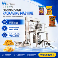 Machine d'emballage VFFS Weeshine WPV200 avec peseuse multi-têtes pour chips de maïs azotées et emballage de snacks et chips de pommes de terre