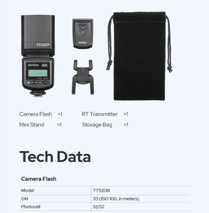Mô hình mới đến Godox tt520iii <span class=keywords><strong>Speedlight</strong></span> máy ảnh Ánh sáng đèn <span class=keywords><strong>flash</strong></span> cho Nikon Pentax Olympus Fujifilm Canon DSLR máy ảnh - Product Image 5